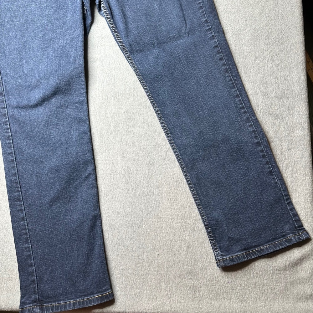 Levis 514 Straight Fit Mens 38x30 Dark Wash‎ Blue Stretch Denim Jeans 00514-1283 - Picture 12 of 13